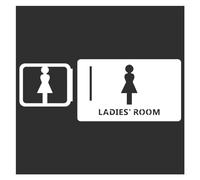 Toilet Signs Shopping Mall Office Buildings Door Plates Reminder Indicator Plaque Orientation Sign Wc Signage 3D Side Mount(20x12cm-01)