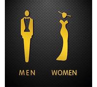 Toilet Signs,Sign,Acrylic Restroom,Men and Women Bathroom Door Decor,Modern for a Restroom