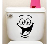 Toilet Smiley Face Stickers - Black - Toilet Lid Decals Toilet Accessories Bathroom Accessories
