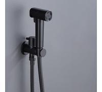 Toilet Sprayer High Pressure Dual Function Hand Shower for Diaper Cleaning Postpartum Care WC Shower Brass Style Black 29cm(Black)