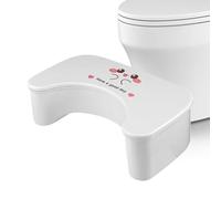 Toilet Squat Step Stool Ergonomically Shaped, Non-Slip and