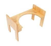 Toilet Squatty Step Stool, Bamboo Bathroom Toilet Stool, 6-inch Adjustable Height Bamboo Bathroom Toilet Stool for Adults and Children