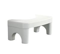 Toilet Stool Foldable PP Non Slip Portable Bathroom Step | White Cartoon Style, Lightweight Design, Stable Middle, Bathroom Use for Family, Easy to Carry