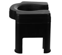Toilet Stool for Adults & Seniors - 26.5cm Squatting Potty Footstool, Black Bathroom Aid for Enhanced Posture, Comfort & Bowel Health at Home