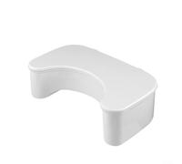 Toilet Stool for Squatting Posture Improvement - PP Plastic Bathroom Step with Storage Box for Standard Toilets 40.5x24x14cm(White)