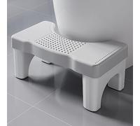 Toilet Stool Poop Stool for Squatting Posture, Portable Plastic Potty Stool for Adults & Kids, Non-Slip Bathroom Step with Patented Design, Ergonomic Toilet Stool Squat Adult, Color of Base May Vary