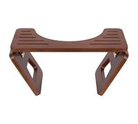 Toilet Stool Squat Adult and Kids - 8 Inches Foldable Flip Potty Poop Stool for Bathroom Bamboo with Anti-Slip Layer - Improve Bathroom Posture and Comfort (Walnut)