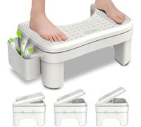 Toilet Stool Squat Adult, Height Adjustable Poop Stool for Bathroom with Storage Box, Portable Non-Slip Potty Step Stool for Adults, Improve Squatting Posture - Bowel Health & Relieves Constipation