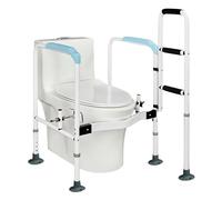 Toilet Support Frame Height Width Adjustable Toilet Handrail No Drilling Required Safety Frames for Toilets, Toilet Stand Up Aid for Seniors, Disabled People and Pregnant Women