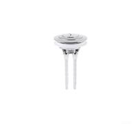 Toilet Tank Double Flush Button, Ultra Toilet Push Button Flush Replacement Dual Flush Cistern Valve, User-Friendly Installation(Silver)