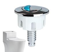 Toilet Tank Push Button, Round Flushing Button Toilet Double Push Button, Rustproof Toilet Button Wire Control Bathroom Accessories for Bathroom