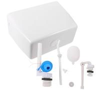 Toilet Tank Replacement Kit Wall Mounted with Pull Chain and Flush Lever | Includes Fill Valve Float Valve and Hardware, Suitable for Facility Maintenance and Existing Pull-handle Flush Systems