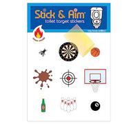 Toilet Target Stickers for Big Boys with Applicator Smoothing Tool for Easy Installation. Fun Toilet Target Aiming Stickers for Boys and Men, Helping Keep Floors Clean.