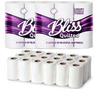Toilet Tissue Rolls Quilted Strong & Super Absorbent 3-Ply White Luxuriously Soft Bathroom Tissue (9)