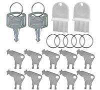 Toilet Tissue & Soap Dispenser Key Set,14 Pcs Universal Paper Towel Dispenser Key, Replacement Key Compatible for Georgia Pacific, Tork SCA Toilet Paper & Soap Dispensers or Other Brands