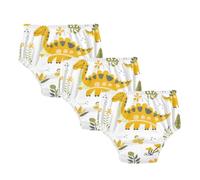 Toilet Training Pants Yellow Six Playful Dino Yellow and White Trainer