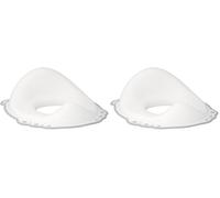 Toilet Training Seat Combo Unisex White for Safe Toddler Loo Potty Training in The Bathroom and Home Tiny to Tots Toddler Toilet Training Range Oval Shape (White, 2 Pack)