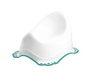 Toilet Training Seat Combo Unisex White for Safe Toddler Loo Potty Training in The Bathroom and Home Tiny to Tots Toddler Toilet Training Range Oval Shape (Teal, Large Potty)