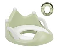 Toilet Training Seat - Non-Slip Comfortable Toilet Seat with Handles | Portable Potty Training, Waterproof Trainer with Backrest for Home, Outdoor