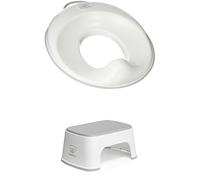Toilet Training Seat, White/Grey + Step Stool, White/Grey