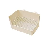 Toilet Tray for Small Animals, Litter Box with High Baffle and Steel Grid for Chinchilla, Ferret, Rabbit, 11.81x7.48x6.50 inch- Brown