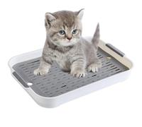 Toilet Tray - Litter Pan, Odor Reducing Pet Corner Toilet Trainer | Comfortable Pet Toilet Training, Potty Box for Rabbits Chinchilla Kittens and Cats, 14.37x9.65x1.93inches