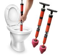 Toilet Unblocker, 2025 New Sink Toilet Plunger, Drain Plunger Sink Unblocker Tool Heavy Duty, Toilet Plungers for Unblocking Bathtub, Shower, Floor, Drain and Pipe Clog Tool (2PCS)