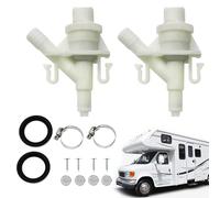 Toilet Valve Assembly - Flush Control for Faecal Tank, Waste Water Valve for Motorhomes, Caravan Waste Water Adapter, Leak-proof Accessories, Caravan Sanitary Drain Repair Part
