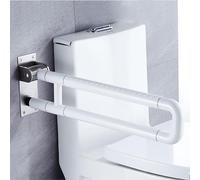 Toilet Wall Support Handle, White, Foldable Grab Bar, 70 cm, Toilet Grab Bar, Stainless Steel Grab Bar, Folding Bathroom Grab Handles, Support Folding Handle Grab Bars for Seniors Disabled 70 cm