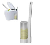 Toilet Wand Cleaner Set - Refillable Toilet Bowl, Brush with 6 Replacement Heads, Quick Change Handheld Scrubber for Bathroom Cleaning | Toilets Bathtubs Sinks Toilet Maintenance