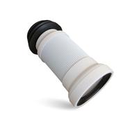 Toilet Waste Pipe Connector, 250-500mm Universal Flexible Toilet Pan Connector Adjustable Length WC Waste Soil Pipe for All Standard Toilets