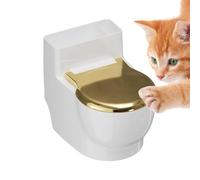 Toilet Water Bowl for Cat, Toilet Shaped Pet Water Dispenser, Funny Hanging Pet Drinking Dish, Elevated Pets Food Dish, for Your Cat Drink More Waters