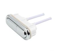 Toilet water tank flush button replacement plastic oval double button with extendable rod, practical solution for dual flush toilet maintenance