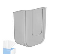 Toilet Wipes Holder, Wall Mounted Organizer, Refillable Tissue Dispenser, Space Saving Storage Box, Home Bathroom Kitchen Use, 7.87x4.33x1.97 Inches, Transparent Gray White, 1 Pack