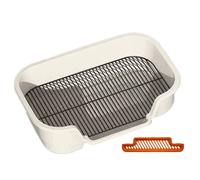 Toilet with Removable Stainless Steel Grid | The Steel Puppy Potty Rack in These Cat Boxes Ensures Easy Entry into the Trays of the Dog