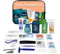 Toiletries Travel Kits Premium Accessory Toiletry Kit, Quality Personal Care Wellness Hygiene Unisex Essentials TSA Approved Toiletry Bag, 20 Piece, Clear, S