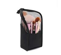 Toiletry Bag 1 Pc Stand Cosmetic Bag for Women Clear Zipper Makeup Bag Travel Female Makeup Brush Holder Organizer Toiletry Bag.(Pink)