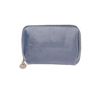 Toiletry Bag 1 Pc Women Zipper Velvet Make Up Bag Travel Large Cosmetic Bag Solid Color Female Make Up Pouch .(Green)