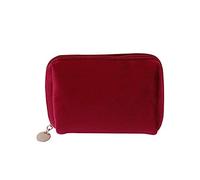 Toiletry Bag 1 Pc Women Zipper Velvet Make Up Bag Travel Large Cosmetic Bag Solid Color Female Make Up Pouch .(Green)