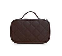 Toiletry Bag 1pc High Capacity Cosmetic Bag Women Waterproof Double Layer Travel Organizer Makeup Bag Toiletry Pouch Multifunction Beauty Case(Brown)