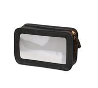 Toiletry Bag 1Pcs Transparent PVC Square Toiletry Bag, Splicing Skin Care Product Storage Bag, Portable Travel Cosmetic Bag(A)