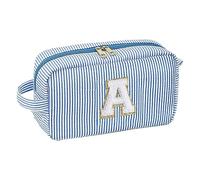 Toiletry Bag, Aesthetic Toiletry Bag, Travel Bags for Toiletries - Cute Storage Case with Initials, Multifunctional Makeup Organiser for Daily Use when Travelling, blue, see description, See