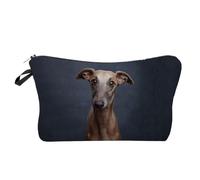 Toiletry Bag Dog Printed Women's Mini Cosmetic Bag Greyhound Animal Print Ladies Makeup Bags Outdoor Beach Travel Foldable Toiletry Kit Toiletries Bag(Hz10161 Makeup Bag)
