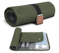 Toiletry Bag for Men, Travel Essentials Travel Toiletry Bag, Water-Resistant Compact Bathroom Roll Organizer for Hygiene, Shaving kit, Gifts for Men, 5.Army Green(Polyster), Fashion