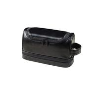 Toiletry Bag for Mens Leather Travel Organizer Kit with Hanging Hook, Large Water-Resistant Toiletries Bathroom Shaving Bag(C)