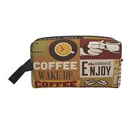 Toiletry Bag for Women and Men Waterproof Cosmetic Bag Travel Makeup Bag Organizer with Handle Coffee Every Day Storage Bag