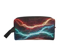 Toiletry Bag for Women and Men Waterproof Cosmetic Bag Travel Makeup Bag Organizer with Handle Fire Ice Lightning Thunder Storage Bag