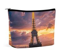 Toiletry Bag for Women Beautiful Eiffel Tower Paris Cosmetic Bag Portable Capacity Travel Makeup Bags with Zipper Lightweight Cute Beauty Makeup Organizer for Traveling, Accessories, Essentials