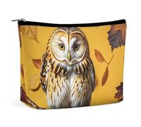 Toiletry Bag for Women Indigenous People And Wolves Cosmetic Bag Portable Capacity Travel Makeup Bags with Zipper Lightweight Cute Beauty Makeup Organizer for Traveling, Accessories, Essentials, Owl