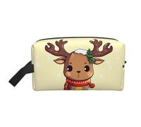 Toiletry Bag for Women Men Dopp Kit Travel Makeup Bag Make Up Organizers Cosmetic Bag Cute Christmas Reindeer Hanging Toiletry Bag Shaving Bag with Large Capacity for Travel